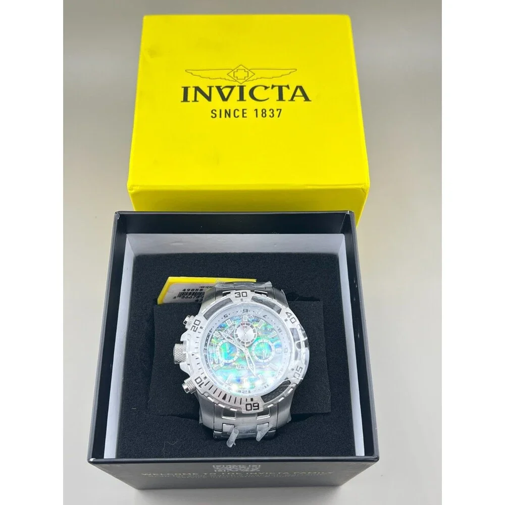 NEW Invicta Pro Diver Scuba Watch Men’s 51mm Chronograph Abalone Dial SS 100M